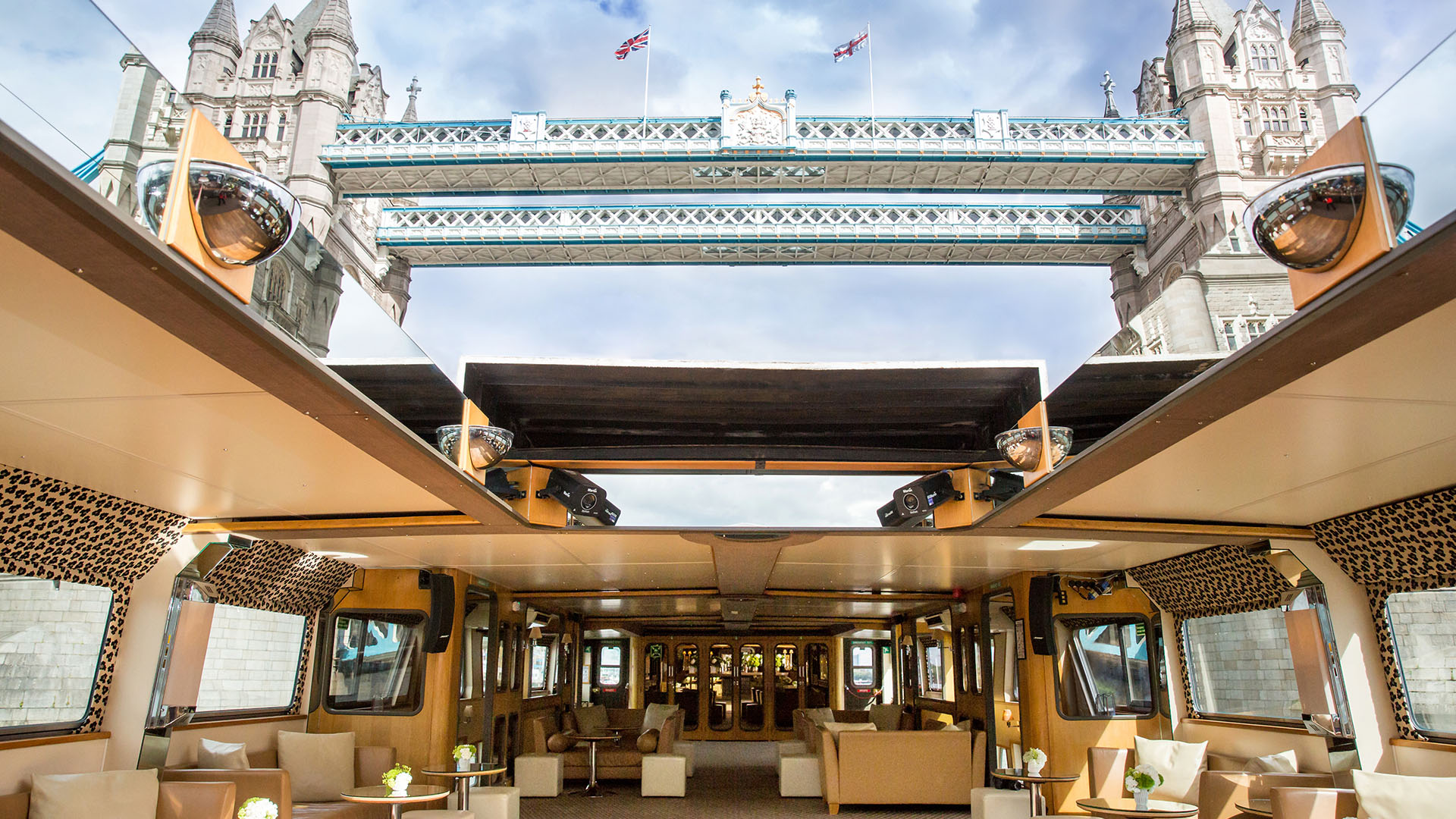 Watch London's NYE fireworks through the Silver Barracuda's large sliding sun roof